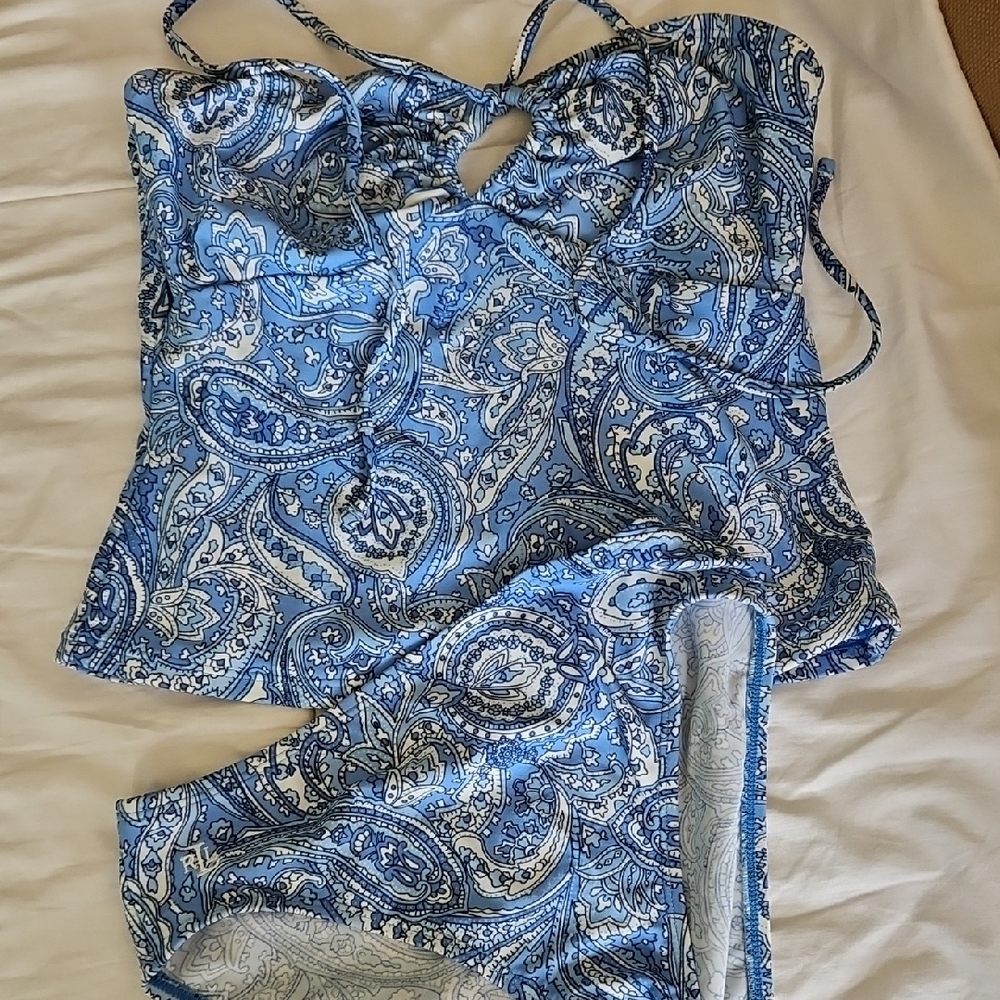 Blue Paisley Women's One Piece Swimsuit